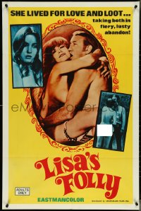 4f0852 LISA'S FOLLY 1sh 1970 she lived for love & loot, taking both in fiery lusty abandon!