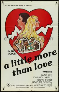 4f0853 LITTLE MORE THAN LOVE 1sh 1980 parody tagline, in a motel room everyone can hear you scream!