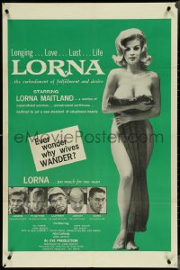 4f0860 LORNA 1sh 1964 sexy Lorna Maitland in Russ Meyer sex classic over green background!