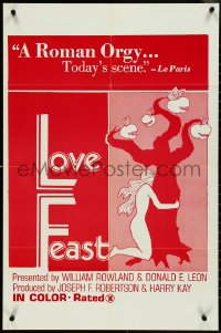 4f0864 LOVE FEAST special 23x35 1969 Heather Starr, Casey Larrain & Ed Wood!