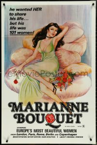 4f0884 MARIANNE BOUQUET 25x38 1sh 1972 he wanted HER to share his life of 101 women, sexy art!