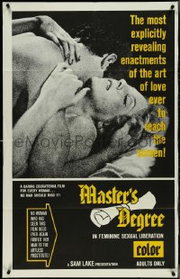 4f0888 MASTER'S DEGREE IN FEMININE SEXUAL LIBERATION 1sh 1970 daring educational film for every woman!