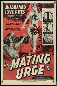 4f0890 MATING URGE 1sh 1959 art of half-dressed island babes, cupid has a field day in mating!