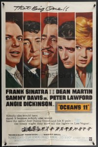 4f0923 OCEAN'S 11 1sh 1960 Sinatra, Martin, Davis Jr., Dickinson, Lawford, Rat Pack!