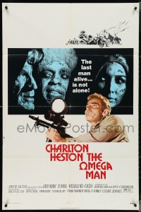 4f0926 OMEGA MAN 1sh 1971 Charlton Heston is the last man alive & he's not alone, I Am Legend!