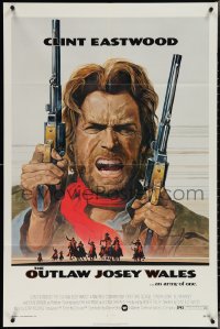 4f0931 OUTLAW JOSEY WALES NSS style 1sh 1976 Clint Eastwood is an army of one, Anderson art!