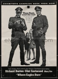 4f0402 WHERE EAGLES DARE pressbook 1968 Clint Eastwood, Richard Burton & Mary Ure in World War II!