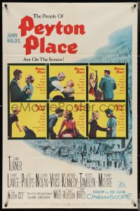 4f0932 PEYTON PLACE 1sh 1958 Lana Turner, from the novel of small town life by Grace Metalious