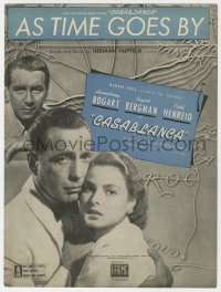 4f0279 CASABLANCA sheet music 1942 Humphrey Bogart, Ingrid Bergman, classic As Time Goes By!