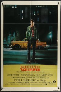 4f0991 TAXI DRIVER 1sh 1976 classic Peellaert art of Robert De Niro, directed by Martin Scorsese!