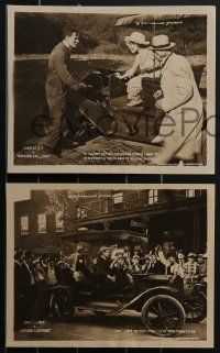 4f1607 GREASED LIGHTNING 5 8x10 LCs 1919 car racing, Charles Ray, Wanda Hawley, silent comedy!