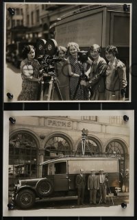 4f1201 PATHE NEWS 3 from 7.75x9.75 to 8x10 stills 1929 includes one with an ad for REO Speedwagon!