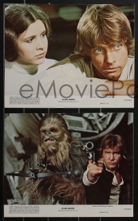 4f1137 STAR WARS 8 8x10 mini LCs 1977 A New Hope, Lucas classic epic, Luke, Leia, great images!