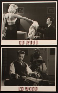 4f0596 ED WOOD 10 LCs 1994 Johnny Depp, Martin Landau, mostly true, directed by Tim Burton!