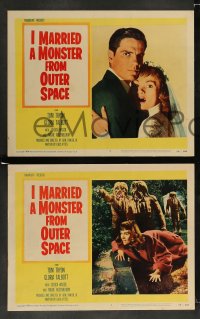 4f0614 I MARRIED A MONSTER FROM OUTER SPACE 8 LCs 1958 Gloria Talbott's husband Tom Tryon is an alien