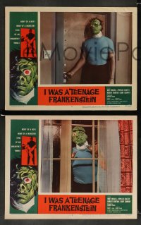 4f0615 I WAS A TEENAGE FRANKENSTEIN 8 LCs 1957 body of boy, mind of monster, soul of unearthly thing!