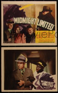 4f0657 MIDNIGHT LIMITED 3 LCs 1940 John King, Marjorie Reynolds & George Cleveland, cool train art!