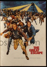 4f0385 GREAT ESCAPE souvenir program book 1963 great images & info on Steve McQueen, John Sturges