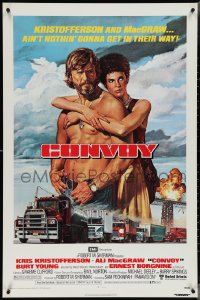 4g0837 CONVOY 1sh 1978 Gadino art of barechested trucker Kris Kristofferson & sexy Ali McGraw!