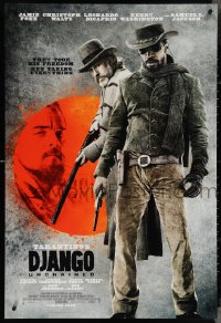 4g0854 DJANGO UNCHAINED int'l advance DS 1sh 2012 Jamie Foxx, Christoph Waltz, Leonardo DiCaprio!