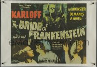 4g0040 BRIDE OF FRANKENSTEIN Egyptian poster R2000s Karloff, Lanchester, from half-sheet!!