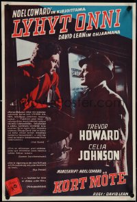 4g0413 BRIEF ENCOUNTER Finnish 1946 David Lean, romantic c/u of Trevor Howard & Celia Johnson!