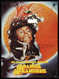 4g0427 CLOCKWORK ORANGE French 15x21 R1982 Stanley Kubrick classic, wild Castle art of McDowell!