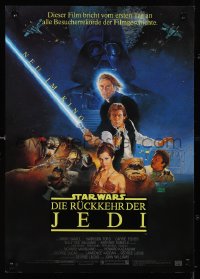 4g0449 RETURN OF THE JEDI German 12x17 1983 George Lucas classic, classic Kazuhiko Sano artwork!