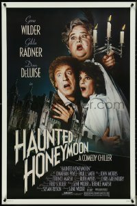 4g0894 HAUNTED HONEYMOON 1sh 1986 Gene Wilder, Gilda Radner, Dom DeLuise in drag!