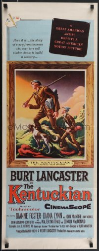 4g0536 KENTUCKIAN insert 1955 best different art of Burt Lancaster by Thomas Hart Benton!