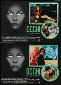 4g0598 EYES OF LAURA MARS 9 Italian 18x26 pbustas 1978 Irvin Kershner, Faye Dunaway!