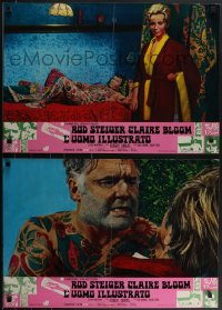 4g0590 ILLUSTRATED MAN 10 Italian 18x26 pbustas 1969 Rod Steiger, Ray Bradbury's book!