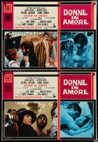 4g0595 WOMEN IN LOVE 10 Italian 19x26 pbustas 1970 Ken Russell, D.H. Lawrence, Glenda Jackson!