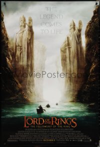 4g0943 LORD OF THE RINGS: THE FELLOWSHIP OF THE RING advance DS 1sh 2001 Argonath, 4 punch holes!