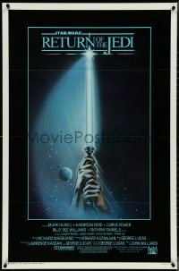 4g1003 RETURN OF THE JEDI int'l 1sh 1983 hands holding lightsaber by Tim Reamer!