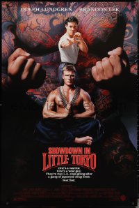 4g1032 SHOWDOWN IN LITTLE TOKYO DS 1sh 1991 Dolph Lundgren, Brandon Lee, kung fu!