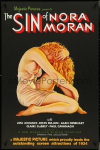 4g0245 SIN OF NORA MORAN S2 poster 1999 great Alberto Vargas-like art of barely dressed Johann!