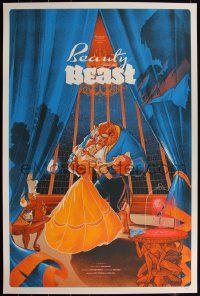 4g0262 BEAUTY & THE BEAST #50/440 24x36 art print 2014 Mondo, Walt Disney, Martin Ansin, regular ed.!