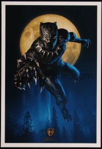 4g0337 BLACK PANTHER signed 13x19 art print 2010s by John Aslarona, Freeze!