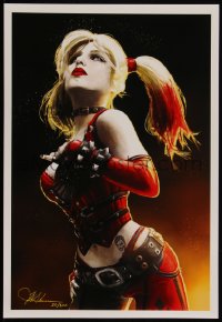 4g0360 HARLEY QUINN signed #50/200 13x19 art print 2014 by John Aslarona, sexy art, Mad Love!