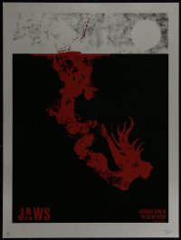 4g0364 JAWS signed #119/250 18x24 art print 2011 by artist David O'Daniel, bloody surreal art!