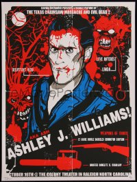 4g0392 TEXAS CHAINSAW MASSACRE /EVIL DEAD 2 signed #58/60 18x24 art print 2010 by Danny Miller, art of Ash!