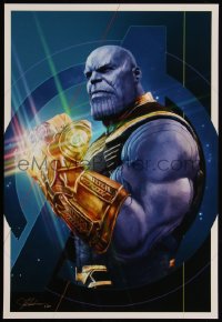 4g0393 THANOS signed #8/25 13x19 art print 2010s by John Aslarona, Mad Titan!