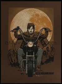 4g0399 WALKING DEAD signed #48/65 17x23 art print 2013 by Clinton Reno, art of Reedus as Daryl Dixon!