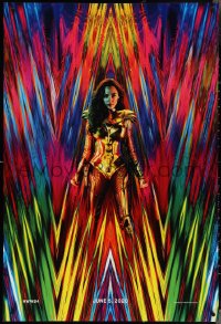 4g1099 WONDER WOMAN 1984 teaser DS 1sh 2020 great 80s inspired image of Gal Gadot as Amazon princess!