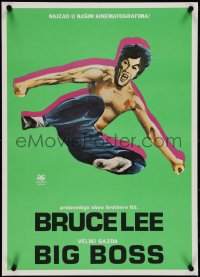 4g0454 FISTS OF FURY Yugoslavian 20x27 1973 Bruce Lee, the biggest kick of your life, Big Boss!