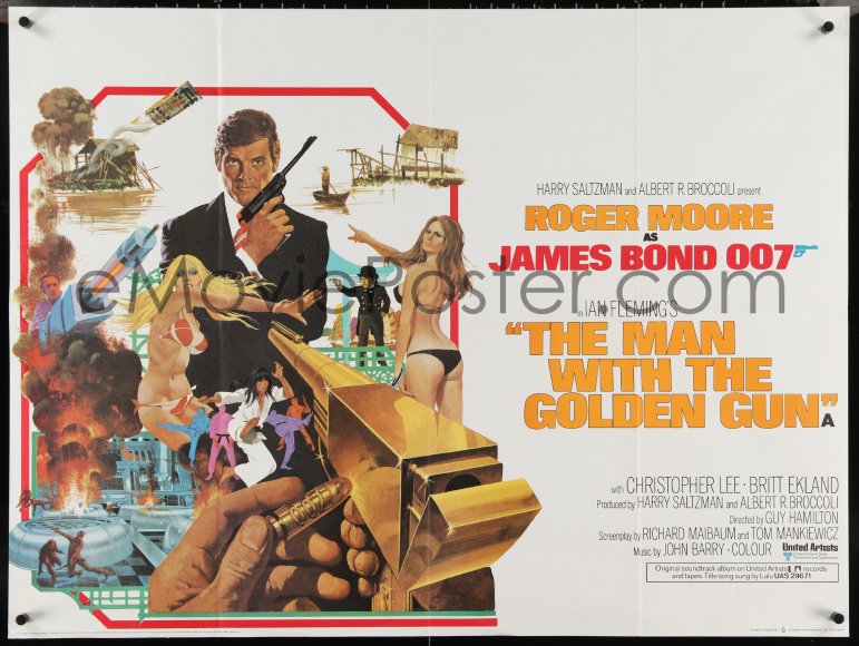 eMoviePoster.com: 4g0131 MAN WITH THE GOLDEN GUN British quad 1974 ...