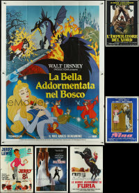 4h0132 LOT OF 9 FOLDED ITALIAN TWO-PANELS 1960s-1980s great images from a variety of movies!