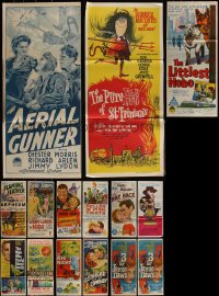 4h0344 LOT OF 15 FOLDED AUSTRALIAN DAYBILLS 1940s-1960s from a variety of different movies!