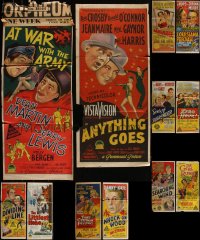 4h0345 LOT OF 12 FOLDED AUSTRALIAN DAYBILLS 1940s-1950s from a variety of different movies!